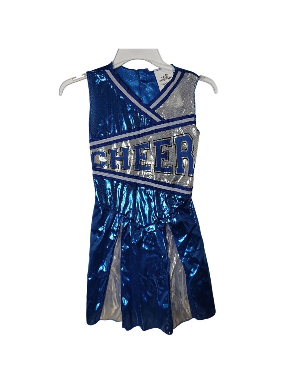 Way To Celebrate Girls Blue Cheerleader Costume Set 3 Piece New